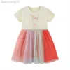 Girl's jurken Little Maven Princess Dress zomer voor nieuwjaar 2023 Flower konijn mooie kinderen kleding casual voor kinderen 2-7 jaar w0314