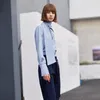 Damenblusen Hemden AEL Frühlingsfrauen staubiges blaues Hemd Mode Langarm Streetwear Damen Tops und Bluse Preppy 230314