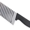 Lightweight creative wavy pattern stainless steel chip slicing knife household potato knife