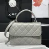 Borse moda donna canale borse borsa tote designer in pelle di pecora Frizione con patta Catena hardware argento Borse a tracolla 10A Borse in vera pelle Diamond Lattice