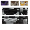 106 NYCKEL KEYCAPS Double Shot OEM KeyCap Kit 60% för körsbärsprofil MX Switch 104/87/61 Keys Gaming Mechanical KeyBoar White Black