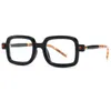 Açık Gözlük 2023 Kare Güneş Gözlükleri Benzersiz Siyah Güneş Gözlüğü Erkek Kadın Vintage Retro Anti Mavi Işık Şeffaf Lens Çerçeve