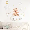 Wall Stickers Bear Star Moon For Kids Rooms Baby Room Home Decoration Children Cartoon Nursery Sticker