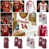 Anpassad anpassad Alabama Basketball Jersey 24 Brandon Miller Rylan Griffen Jaden Bradley 1 Mark Sears Charles Bediako Noah Clowney Sexton Nimar