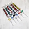 Hookahs mini nectar kit dab olieligingen pyrex glas rookpijpen 10 mm gewricht titanium nagel kwarts tip nectar rietjes nc