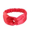 Silk Satin Twist Turban pannband för kvinnor Tvätthuvud Wrap Headwrap Makeup Sport Yoga Head Band Girls Hair Accessories