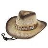 Bohemia Straw Hats Western Cowboy Hat Summer Beach Sun Lifeguard Hat Panama Cowgirl Jazz Caps Sombrero Hombre