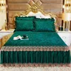 Saia da cama Saia de flanela européia de flanela Salia de cama macia e elegante e elegante e veludo pisca de cama king rei tampa de pelúcia curta não incluída na fronha 230314