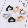 Brincos de pântano de aço inoxidável para homens mulheres punk geométrico piercing piercing poly Heart Triangle Pierced Hoop push-back