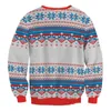 Erkek Sweaters Erkek Kadın Noel Mürettebat Neck 3d Komik Ren Geyiği Baskı Sonbahar Kış Çirkin Noel Jumper Tatil Partisi Sweatshirt