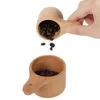 50st/Lot 4 -storlek bakningsked Beech Small Cup Coffee Bean Measuring Spoon