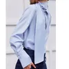 Camicette da donna Camicie AEL primavera donna camicia blu polveroso moda manica lunga street wear top e camicetta da donna preppy 230314