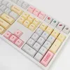 Macaron Cute Keycaps XDA Profile PBT-Sub Pink 135 klawisze CAP dla przełączników MX Mechaniczna klawiatura gry DIY