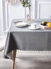 Tovaglia rettangolare francese per la decorazione del caffè in lino con copertura impermeabile antiolio per la sala da pranzo nuziale