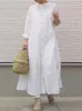 Casual Dresses Summer In For Women Korean Fashion Lose Long Sleeve Vintage Robe Oversize Streetwear 230313