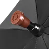 우산 남성 긴 손잡이 우산 이중 목적 검은 색 접착제 햇살 분리 가능한 등반 노인 지팡이 우산 230314