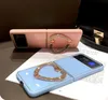 Mobile phone case is suitable for Z flip4 foldable creative love diamond ring bracket Zflip3 protective case