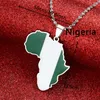 Hanger kettingen glazuur Afrika Nigeria kaart goud kleur nigeriaanse vlag sieraden cadeau