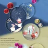 Bols Western Vaisselle Assiette Année Coffret Cadeau Série Noël Creative Cartoon Dîner En Céramique