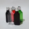 Storage Bottles 20pcs 200ml Empty Square PET Travel Bottle With Gold Silver Aluminum Disc Top Cap Press Family Oil DIY SPA Container