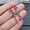 Серьги kjjeaxcmy fine Jewelry Natural Tourmaline 925 Серебряные серебряные женщины тест