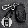Keychains Car Leather Keychain Keyring Logo Key Holder Emblem Auto Accessories Remote Case Fob Silicone Cover Fit