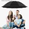 Umbrellas Reverse umbrella does not wet the car automatic umbrella with reflective strip reverse LED umbrella Academy 10 rib 3-fold Y 230314