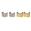 Hoop oorbellen WTLTC Gold Sliver getextureerd voor vrouwen 925 Sterling ronde Steampunk Charms Hoops Jewelry