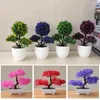Dekorativa blommor simulering konstgjorda växter bonsai liten trädkruka falska växter prydnader för hemrum bordsdekoration el trädgård