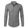 Casual herenoverhemden Geruite katoenen casual overhemden voor heren Slim Fit Lange mouw Button Down Mode Mannen Werk Zakelijk merkoverhemd Chemise Homme 230314