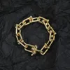 Smyckekedjan armband designer lyx mode hästsko u -serie armband 6 stilar rosguld platina kedja vuxna smycken för kvinna