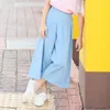 Jeans Primavera Autunno Moda Casual Tinta unita Stile coreano Vita alta Gamba larga Ragazza Streetwear Boho