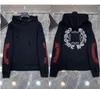 We56 Classic Mens Zipper Ch Hoodies Designer Horseshoe Sanskrit Cross Print Pullover Heart Hoody Sweatshirts Tröja Luxury Woman Jackts Fate