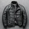 Men Jackets Sheepskin Jacket Top Camada Down Algodão Inverno Quente Coloque Cole