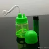 Tubos de fumar panela de garrafa de plástico colorida, bongues por atacado Tubos de queimador de óleo Tubos de água Óleo de tubo de vidro