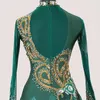 Stage Wear Green National Standard Modern Dance Costume Big Swing Dress Practice Clothes Women Ballroom Waltz