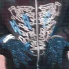 Kvinnor Hoodies Sweatshirts Zip Men Goth Rhinestones Skeleton Graphics Långärmad tröja överdimensionerade topp Y2K klädmodeströja 230314