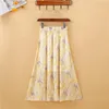 Skirts Chiffon Floral A-line Skirt Women's Mid Summer Long High Waist Loose 20 Patterns