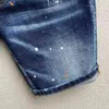 DSQ Phantom Turtle Jeans Men Jean Mens Luksusowy projektant chude zryta chłodna przyczynowa dziura dżinsowa marka mody Fit dżinsy Man Washed234i