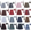 Rokken vrouwen plaid plooi met stroptie bowtie xs 5xl harajuku preppy mini Japanse schooluniformen meisjes zomer jupe kawaii 230313