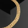 Wedding Jewelry Sets Gold Color Hollow Earrings Necklace Set Fashion Women Dubai Africa Luxury Punk Jewellery Choker Necklace Wholesale Accessaries 230313