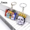 Keychains roliga nyckelringar Hasbulla Magomedov Meme Akryl Key Chains Khabib Hasby Cut Figures Bag Pendant Keyring Toys Doll Fans Gifts L230314