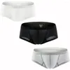 アンダーパンツ3pcs/lotセクシーなボクサー男性ゲイの下着アイスシルクhomme通気性cuecas masculinas calzoncillos hombrepanties slip boxershorts