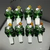 개구리의 만화 유리 거품 헤드 도매 유리 봉