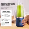 Juicers 6 lâmina portátil Juicer Cup 400ml liquidificador USB Copo Mini Wireless Charging Squeezer Mixer de alimentos Cruscor de gelo 230314