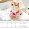 Dog Apparel Striped Pet Clothes Polo Shirts For Dogs Clothing Cat Small Stripe Print Cute Thin Spring Summer Fashion Boy Girl Chihuahua