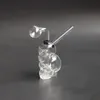 Bubbler de queimador de óleo Bubbler de 5,6 "Tubos de vidro Mini Bubblers Tubblers de água com unha da tigela