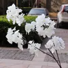 Kwiaty dekoracyjne 1m sztuczne gałęzie wiśni kwiat Florals for Home Ornament Wedding Arch Dekoracja girlandy 50pcs