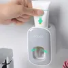 Bath Accessory Set Toothpaste Dispenser Automatic Squeezer Wall Mount Holder For Kids And Family No Punching Rack