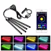 Striscia LED per auto Controllo APP Luci interne per auto Aggiornato 16 Colori fissi Infiniti Colori fai-da-te Atmosfera della lampada a LED usastar